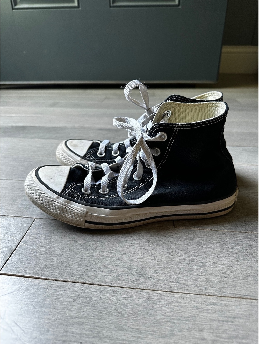 Unisex young adult Converse Chuck Taylor All Star High Top Sneakers Black Size 9 - Picture 4 of 7